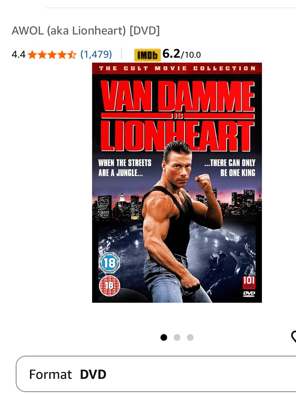 #2893*Van Damme Lionheart 4K Ultra HD Collector Cover - Black and Red - Picture 4 of 14